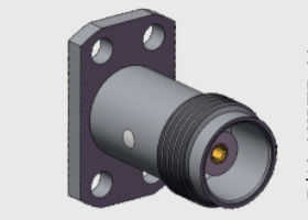 50 Ohm Commerical Grade TNC Female Jack 4 Hole Flange Mount Connectors