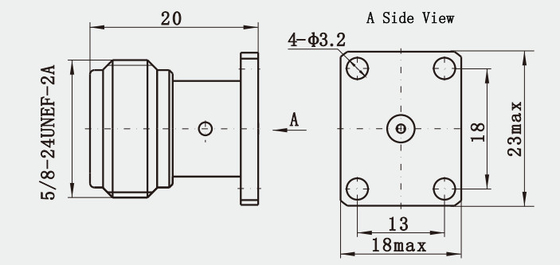 High Performance N Type Female RF Coaxial Connector for Communication