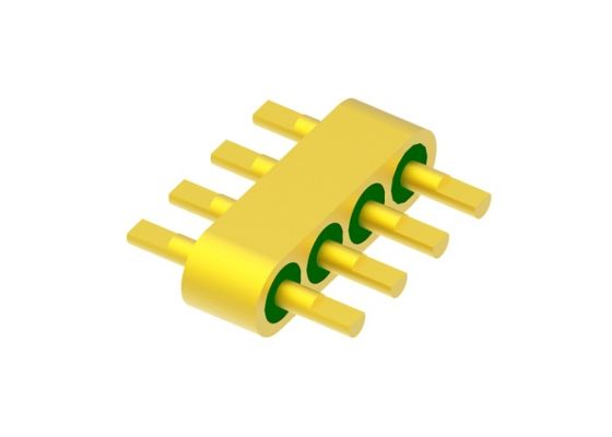 Multi-pin Gold Plated 4-Pin Header With Hermetic Connectors MC-677-JH for Glass Material 7052