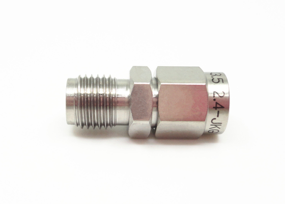 Bộ chuyển đổi RF bằng thép không gỉ Bộ điều hợp sóng milimet nam 3,5mm sang nữ 2,4mm