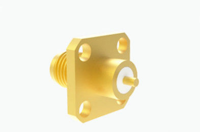 18GHz tần số RF SMA nữ 4 lỗ Flange Mount Microstrip Connector được sử dụng trong radar, truyền thông