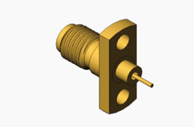 MSSM Phụ nữ 2 lỗ Flange RF Coaxial Connector Long Micro-strip