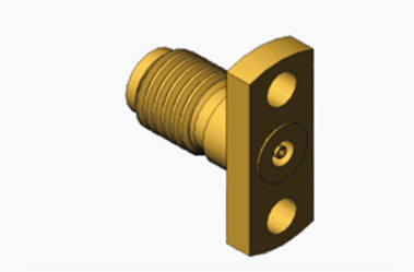 Đồng MSSM Phụ nữ 2 lỗ Flange RF Coaxial Connector với Micro-stripe