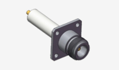 N Phụ nữ RF Coaxial Connector 4 lỗ Flange với Long Microstrip