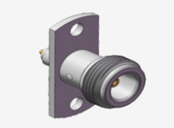 Loại N Phụ nữ 2 lỗ Flange RF Coaxial Connector với Microstrip