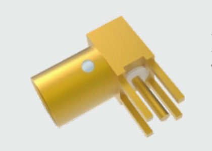 RA SMP Male Semi Detent Microstrip Connector cho PCB thông qua lắp đặt hàn lỗ