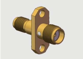 Bộ chuyển đổi SMA Cái/Jack gắn mặt bích 2 lỗ sang SSMA Cái/Jack, lên đến 18GHz