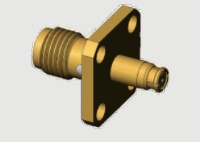 4 lỗ Flange Mount SMA nữ / Jack đến SMP Adapter nữ / Jack lên đến 18GHz
