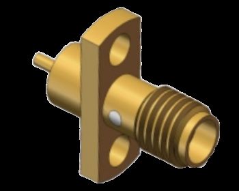 Đầu nối đồng trục RF SSMA / Mini SMA Cái gắn bích 50 Ohm lên đến 18GHz
