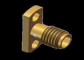 SSMA Jack RF Coaxial Connector 2 Hole Flange Mount Accept Pin OD1.7, 1.9, 2, 2,1mm