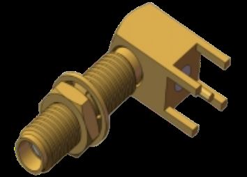 Đầu nối đồng trục RF SSMA / Mini SMA Cái / Giắc cắm RF Coax 4 Chân xuyên lỗ hàn PCB ​Lên đến 18GHz