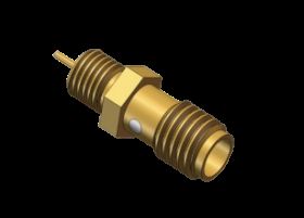 SSMA Female / Jack Bulkhead Mount RF Coaxial Microstrip Connector, Screw 10-36UNS-2
