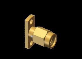Đầu nối RF nam SSMA 2 lỗ hổng trên mặt bích 18GHz 50Ω