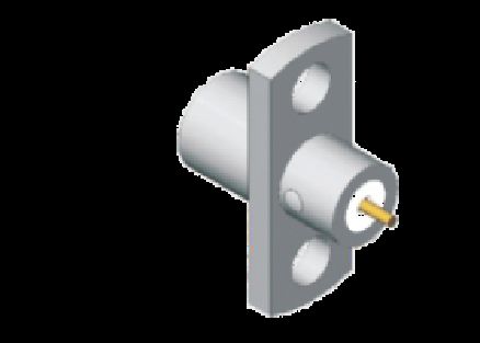Đầu nối SMP đực bằng thép không gỉ, nửa khớp nối, gắn trên bảng điều khiển, 2 lỗ, gắn mặt bích, khớp nối giới hạn, tần số lên đến 18GHz