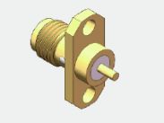 2 lỗ Flange Mount SMA nữ RF Coaxial Connector Panel Mount SMA Jack Tần số lên đến 18GHz