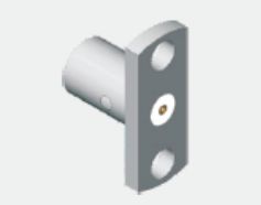 Đầu cắm SMP đực bằng thép không gỉ, gắn bảng điều khiển, nửa chốt, mặt bích 2 lỗ, chốt hạn chế, tần số lên đến 18GHz