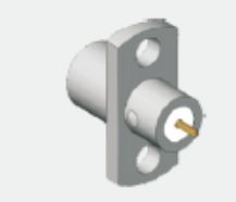 Đầu nối SMP đực bằng thép không gỉ, nửa khớp nối, gắn trên bảng điều khiển, 2 lỗ, gắn mặt bích, khớp nối giới hạn, tần số lên đến 18GHz