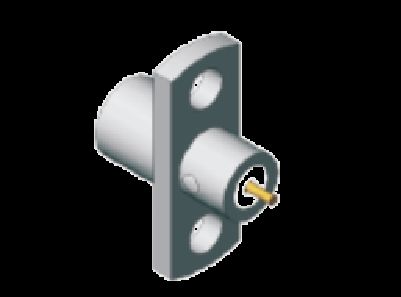 Đầu cắm SMP đực bằng thép không gỉ, gắn bảng điều khiển, nửa chốt, mặt bích 2 lỗ, chốt hạn chế, tần số lên đến 18GHz