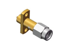 Vít 10-36UNS-2 SSMA RF flange mount RF đồng trục kết nối gia đình mạ vàng được thiết kế cho các hệ thống truyền thông
