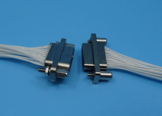 J30J Series Connector 21pin nữ ổ cắm trung tâm liên lạc vàng mạ với dây trắng 500mm cho Satcom, cảm biến