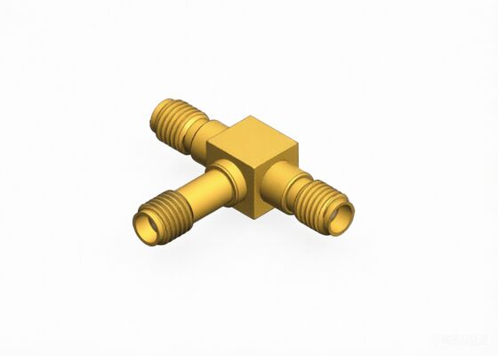 Bộ chuyển đổi cáp đồng trục RF loại T SSMA cái sang hai SSMA cái, lên đến 18GHz