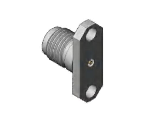 Thép không gỉ 2.92mm RF Connector Jack nữ 40GHz 2 lỗ Flange Mount Accept Pin Diameter 0.3mm