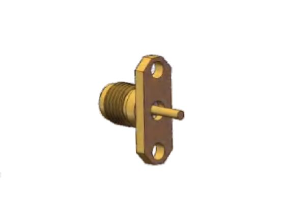 Đầu nối RF 40 GHz 2,92mm bằng đồng thau K Loại Jack Khoảng cách lỗ mặt bích 12,2mm và Đường kính chốt 1,3mm