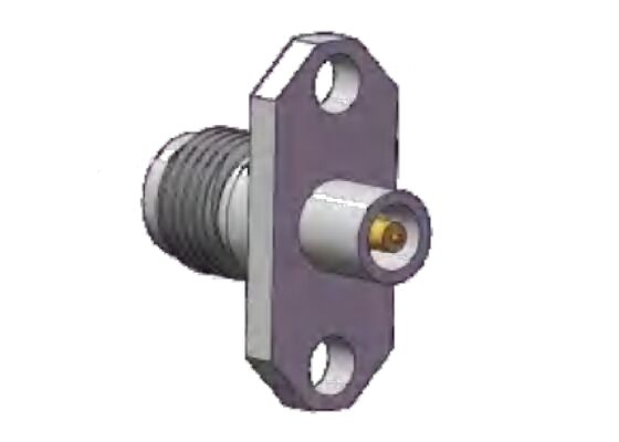 Đầu nối RF SS Shell 40GHz 2.92mm K Socket Gắn Mặt Bích Khoảng Cách Lỗ 0.480 inch (12.2mm)