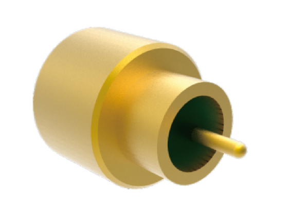 50Ω 40GHz Ổ cắm SMPM được hàn kín có lỗ khoan trơn cho mối hàn PCB có chốt OD 0,3mm Đầu nối RF hàng không vũ trụ với tổn thất chèn thấp