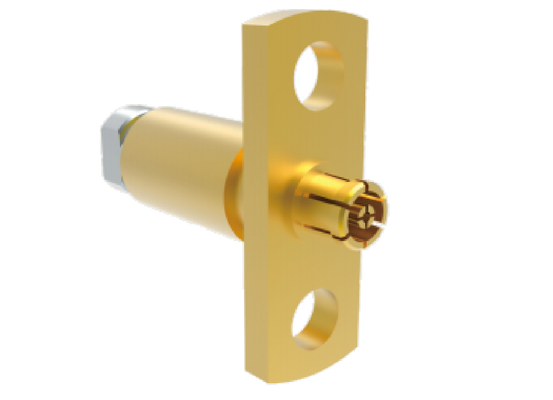 50Ω 50GHz SMPM Mặt bích nữ gắn kết nối RF hàng không vũ trụ Giao phối cho cáp tổn thất thấp .086