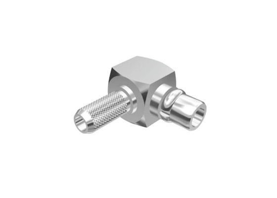 Đàn ông góc phải MMCX RF Connector đồng hợp kim Nickel Plating cho cáp RG316