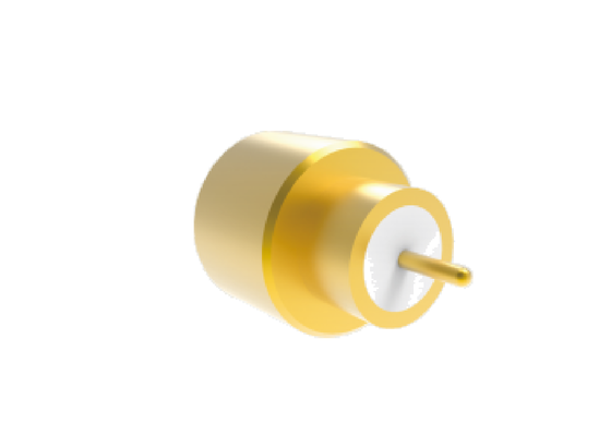 50Ω 40GHz Ổ cắm SMPM kín hoàn toàn cho vật hàn PCB có chốt OD 2.18mm Đầu nối RF hàng không vũ trụ với tổn hao chèn thấp