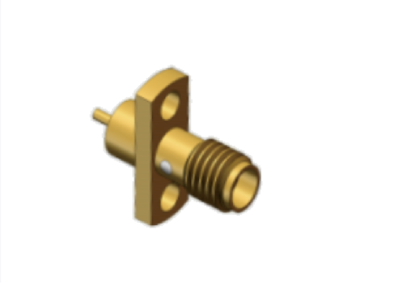Mặt bích kết nối Mini SMA RF mạ vàng đồng thau Gắn lên đến 18GHz bằng cách sử dụng các thành phần vi sóng