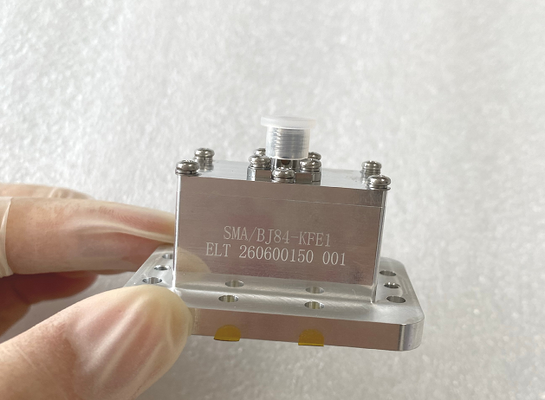 Bộ chuyển đổi ống dẫn sóng sang đồng trục với cổng ống dẫn sóng WR112 (BJ84) sang bộ chuyển đổi SMA Female End Lauch Tần số 6,57GHz ~ 9,99GHz