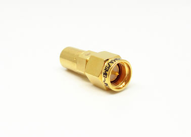 50Ohm ốp vàng RF Coaxial Adapter SMA Nam đến SMB Phụ nữ Adapter