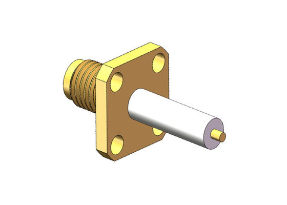 Bảng điều khiển mặt bích bốn lỗ Gắn đầu nối RF SMA 50Ω 18GHz