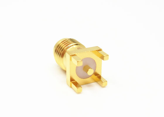 50Ω Đầu nối SMA RF gắn cạnh PCB thẳng nữ