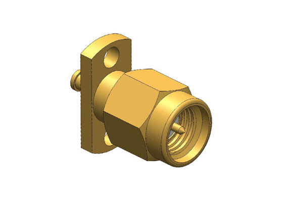 Máy hàn mạ vàng RF SMA Đầu nối đồng trục thẳng nam