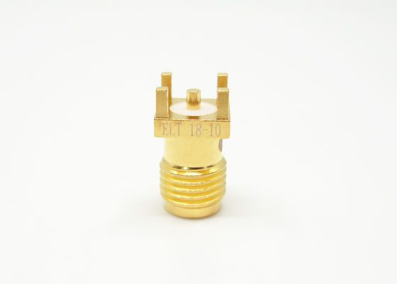 Đường thẳng SMA Female Jack Connector cho PCB Edge Mount Tối đa 18GHz