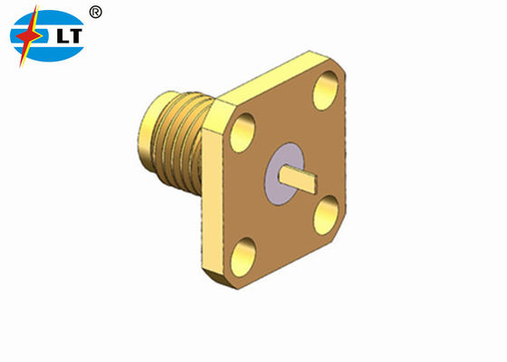 18GHz SMA RF Female Connector 4 Holes Flange Mount Kết nối SMA Coax