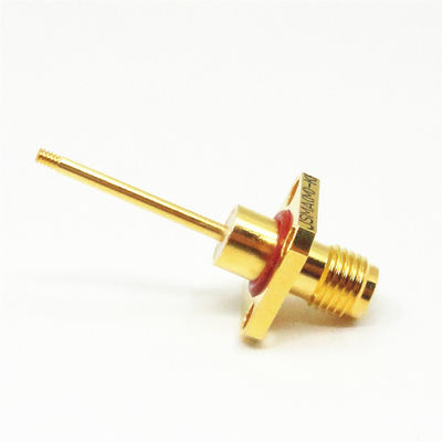 SMA Nữ kín mặt bích kín đầu nối RF Đầu nối dây truyền microstrip