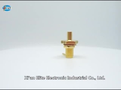 Cao đáng tin cậy nữ ngăn chắn RF SMA Cable Connector vàng mạ cho 086 cáp